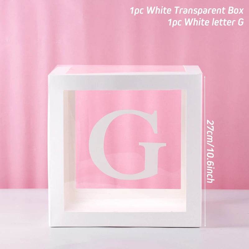 Letter Balloon Box First 1st Birthday Party Decor Kids Girl Boy Baby Shower One 1 Year Old birthday Decor Wedding Party Supplies - AIAZ