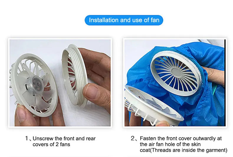 Summer Sport Fan Air Condition Cool Man Woman Travel Ultralight Brand Outdoor Vest Clothes Jacket Sun Windbreaker Fishing Worker