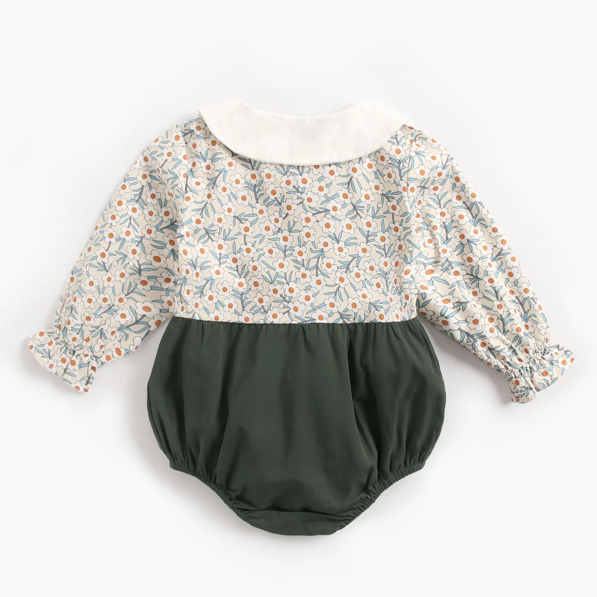 Sanlutoz Princess Newborn Baby Girl Bodysuits Long Sleeve Cotton Baby Clothes Flowers Plaid Cute