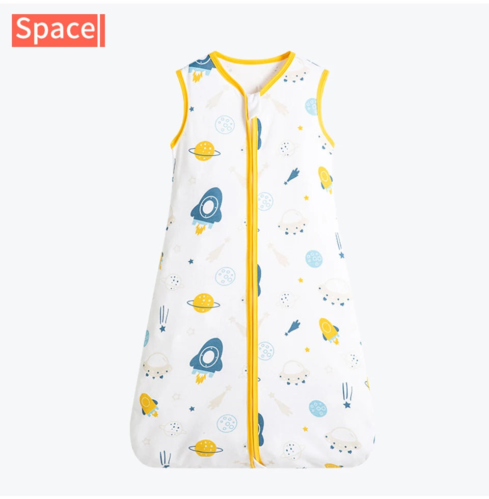 Baby Sleeping Bag For Newborn Baby Wearable Blanket 0.5 Tog Summer 100% Cotton Print Vest Sleep Sack Baby Boys Girls 0-3 Years