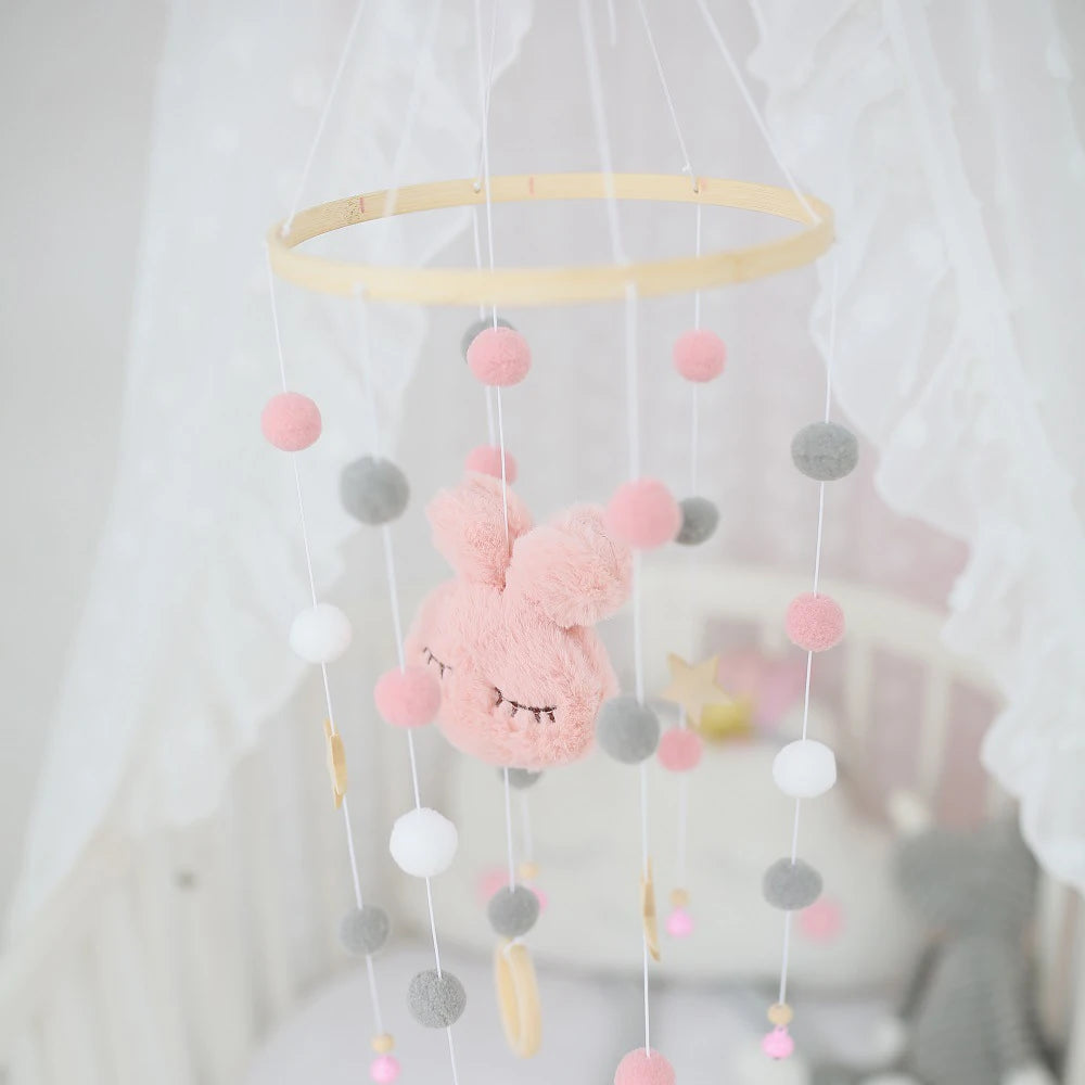 Baby Mobile Rattles Toys 0-12 Months for Baby Newborn Crib Bed Bell Toddler Rattles Carousel for Cots Kids Musical Toy Gift