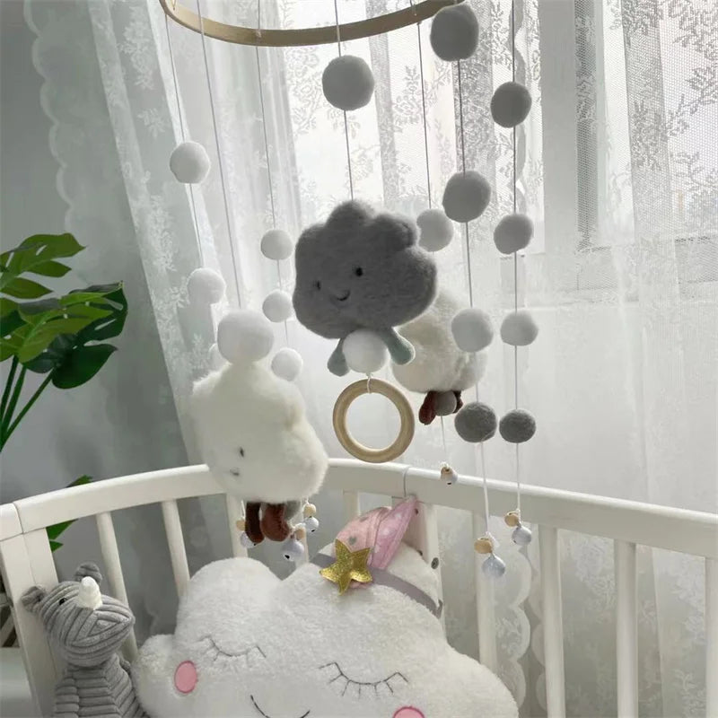 Baby Mobile Rattles Toys 0-12 Months for Baby Newborn Crib Bed Bell Toddler Rattles Carousel for Cots Kids Musical Toy Gift
