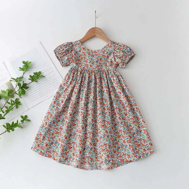 Bear Leader Floral Girls Dress Floral Kids Dresses Girls Princess Dress Children Clothes Girls Dress Casual Wear 3 7Y Vestido