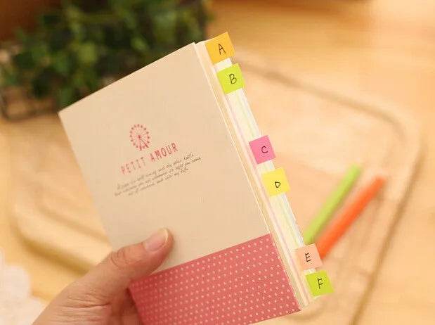 1pcs/lot Office School supplies Rainbow diary sticker bookmarker note Folding memo pad cute Planner Stickers Sticky Notes - AIAZ