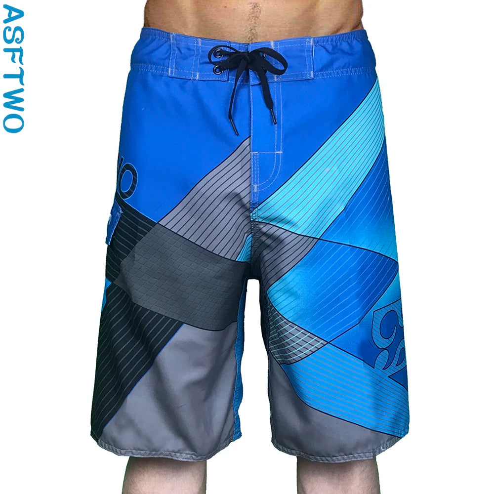 2024 New Printed Men's Swimming Shorts Surfing Beach Pants Running Shorts Bermuda Plate Pants Casual Fitness Pants Swimwear