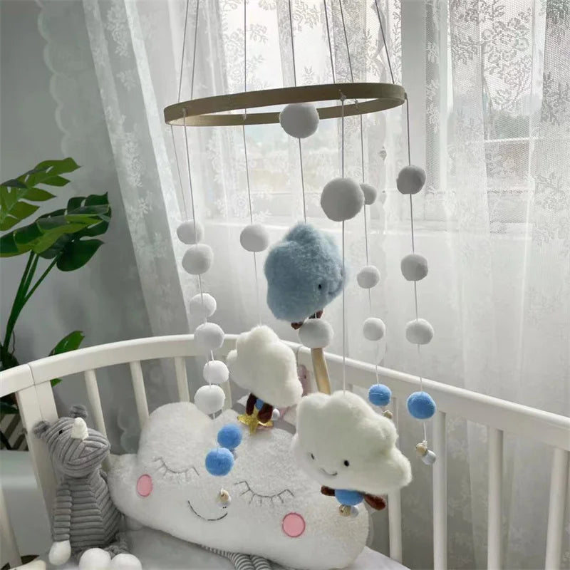 Baby Mobile Rattles Toys 0-12 Months for Baby Newborn Crib Bed Bell Toddler Rattles Carousel for Cots Kids Musical Toy Gift
