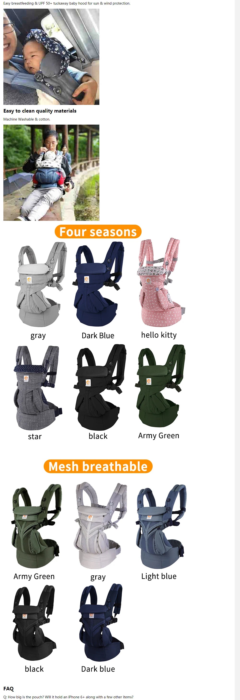 Breeze Omni Baby Carrier Multifunction Breathable Infant Carrier Backpack Kid Carriage Toddler baby Sling Wrap Suspenders 360