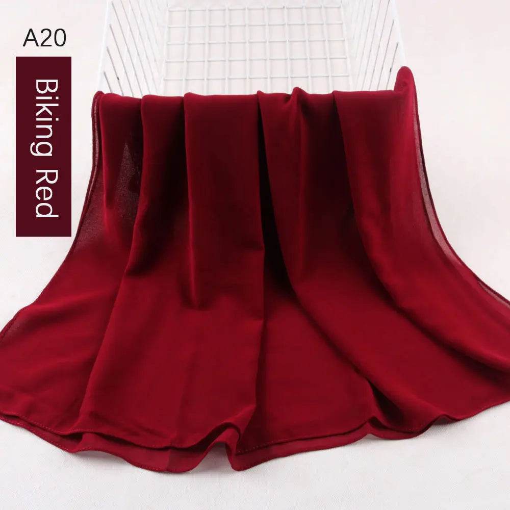 Muslim Women Chiffon Hijab Scarf Chiffon Soft Hijabs Shawl Long Scarves Wrap Headscarves For Muslim Fashion - AIAZ