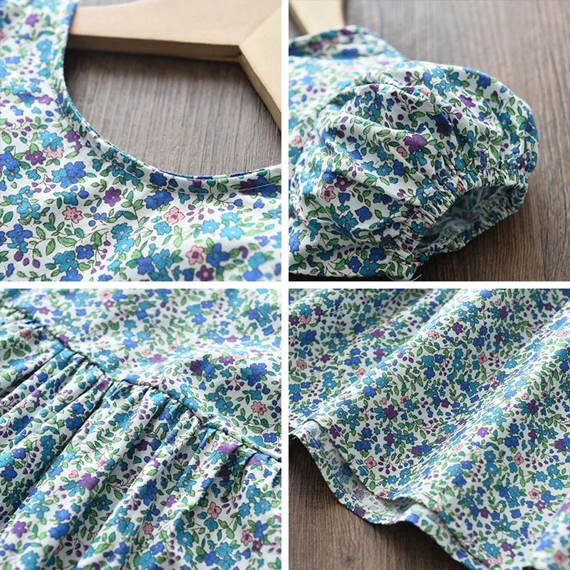 Bear Leader Floral Girls Dress Floral Kids Dresses Girls Princess Dress Children Clothes Girls Dress Casual Wear 3 7Y Vestido