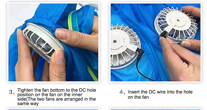 Summer Sport Fan Air Condition Cool Man Woman Travel Ultralight Brand Outdoor Vest Clothes Jacket Sun Windbreaker Fishing Worker