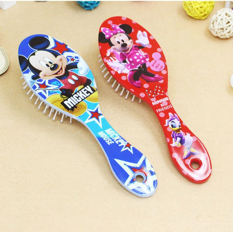 Princess Minnie Frozen Comb Cartoon Cute Beauty fashion toys Curly Hair Brush Combs Anti-static Brush Comb Disney