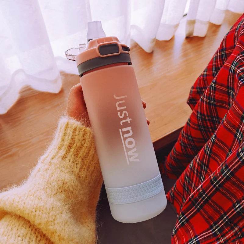 400ml/600ml New Fashion Water Bottle With Straw BPA Free Portable Outdoor Sport Cute Drinking Plastic Bottles Eco-Friendly - AIAZ
