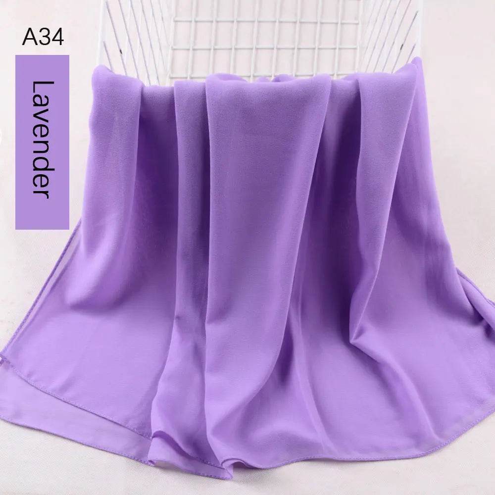 Muslim Women Chiffon Hijab Scarf Chiffon Soft Hijabs Shawl Long Scarves Wrap Headscarves For Muslim Fashion - AIAZ