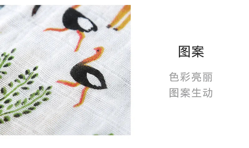 Baby Blanket Swaddle Bamboo Cotton Wrapped Towel Thin Design Double-layer Bath Towel  Baby Bath Towel Gauze Children Quilt