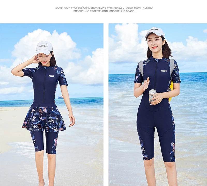 Fashion Burkini Turkey Sport Muslim Swimwear Plus Size Short Sleeve Islamic Swimsuit Women Modest Swim Skirt Swimming Suit - AIAZ