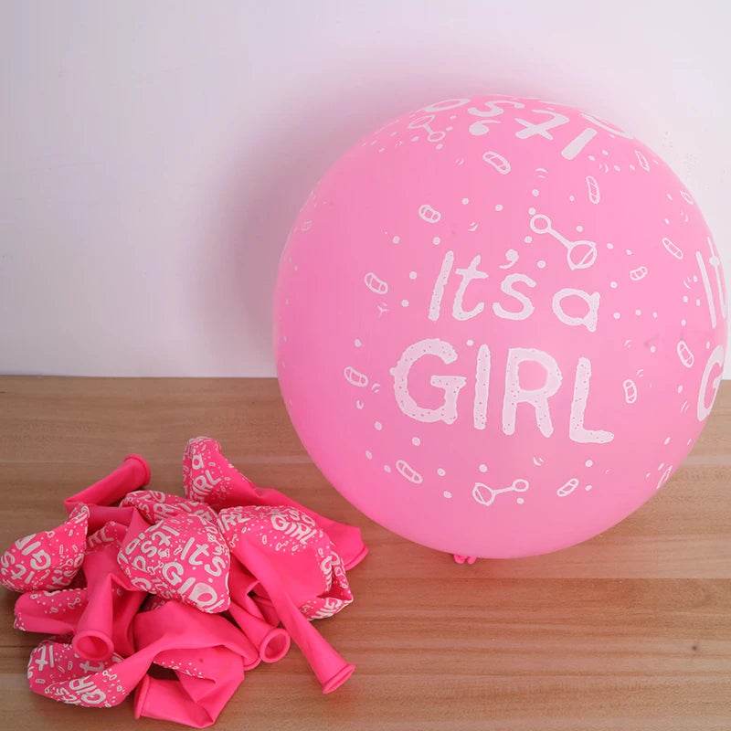 10pc/lot 12inch Baby Shower Balloons Its A Boy It's A Girl latex Balloons Children Birthday party decorations kid toys - AIAZ