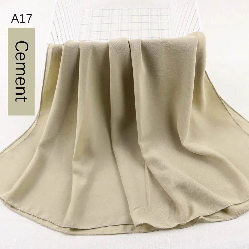 Muslim Women Chiffon Hijab Scarf Chiffon Soft Hijabs Shawl Long Scarves Wrap Headscarves For Muslim Fashion - AIAZ