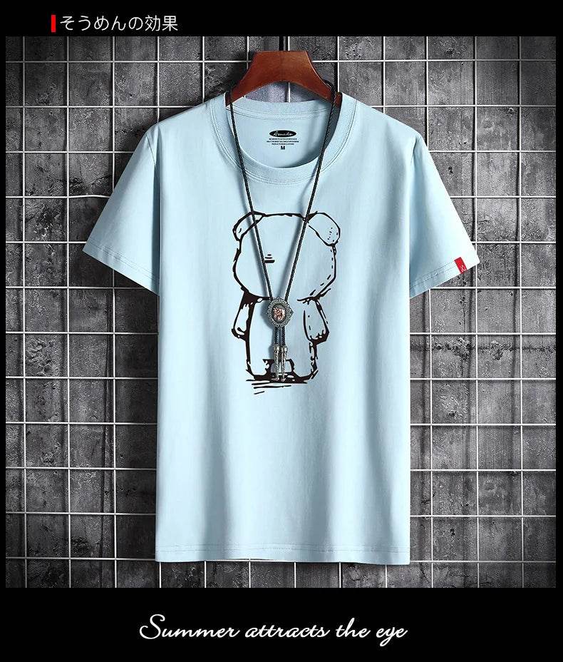 T Shirt for Men 2022 Newest Clothing Fitness White O Neck Anime Man T-shirt For Male Oversized S-6XL New Men T-shirts Goth Punk - AIAZ