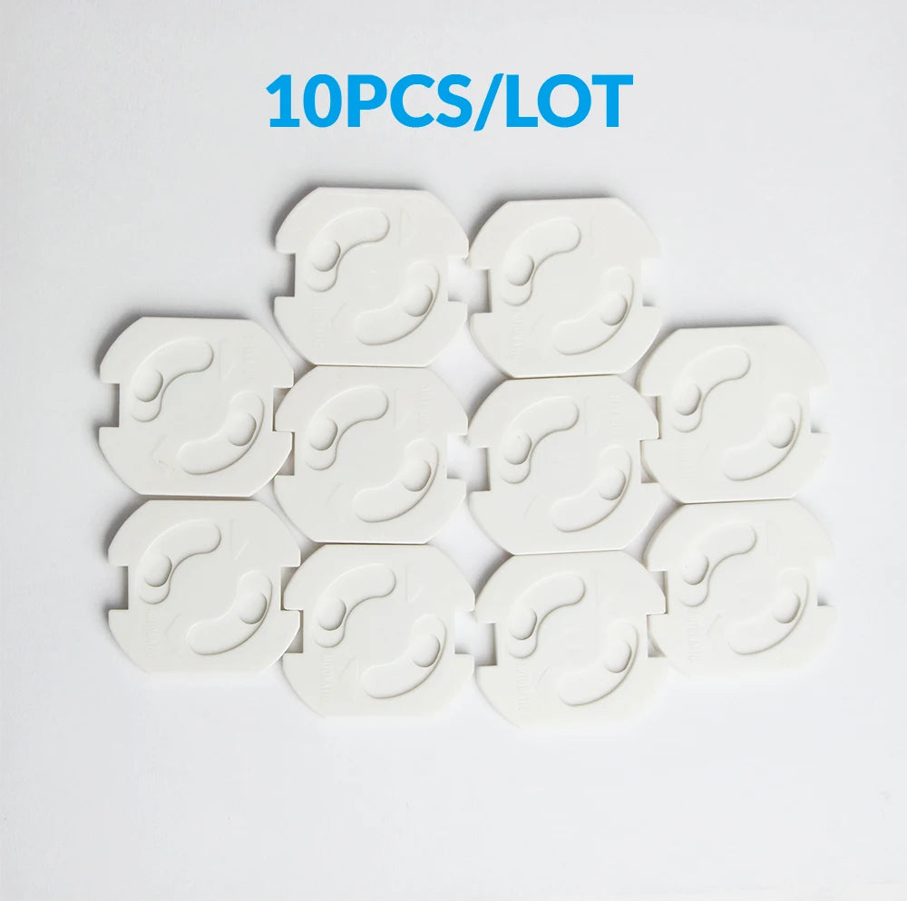 10pcs EU Stand Power Socket Cover Electrical Outlet Baby Child Safety Guard  Electric Shock Proof Plugs Protector Rotate