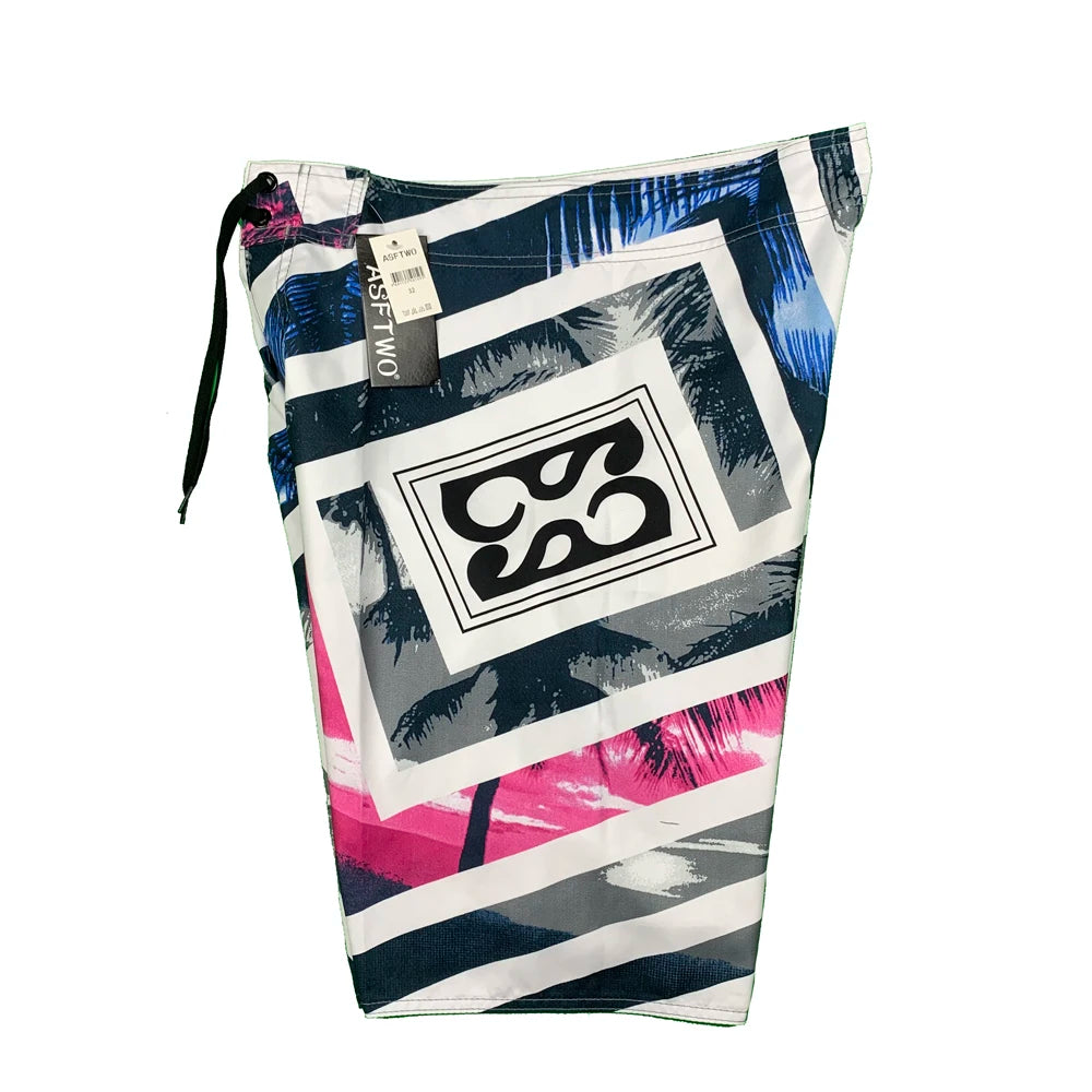2024 New Printed Men's Swimming Shorts Surfing Beach Pants Running Shorts Bermuda Plate Pants Casual Fitness Pants Swimwear