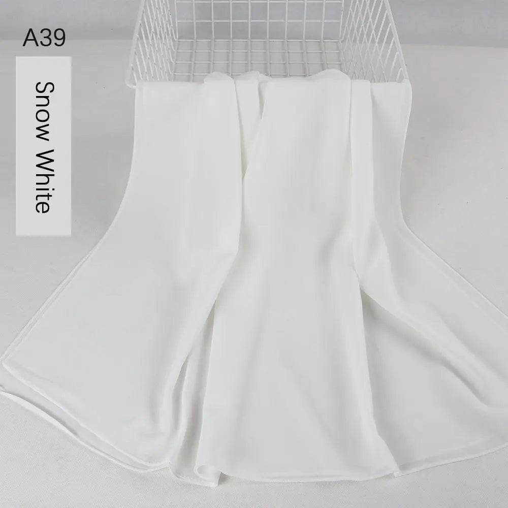 Muslim Women Chiffon Hijab Scarf Chiffon Soft Hijabs Shawl Long Scarves Wrap Headscarves For Muslim Fashion - AIAZ