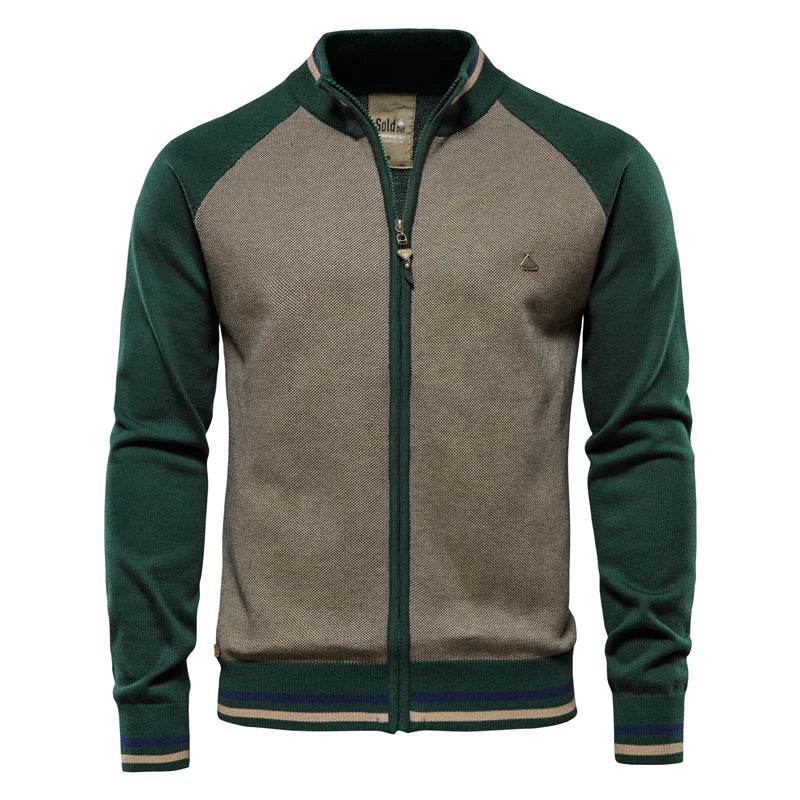 AIOPESON Spliced Cardigan Men Streetwear Casual High Quality Cotton Sweater Men Winter Fashion Brand Cardigans for Men - AIAZ