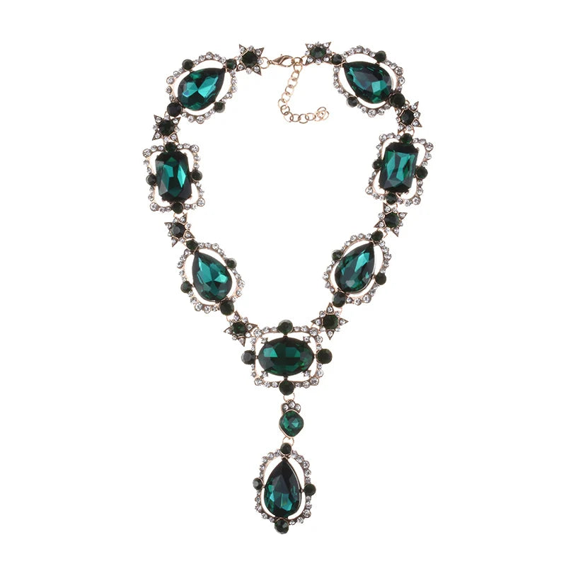 Luxury Austrian Crystal Glass Choker Necklace Women Jewelry Best Friendship Statement Necklaces Pendants For Bridal Wedding