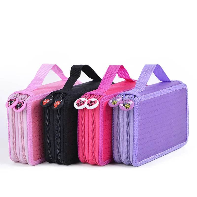 School Pencil Case Supplies Kit 36/48/72 Slot Stationery Pencilcase for Girls Compartment Pen Box Large Cartridge Bag Acsesories - AIAZ