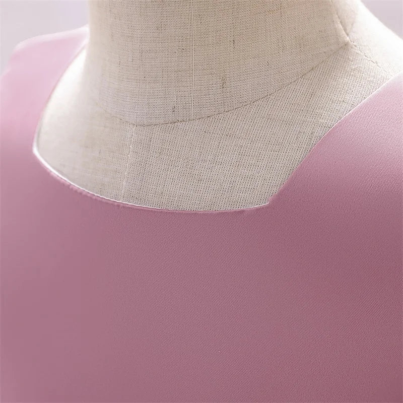 Big Bow Princess Sweet Kids Tutu Toddler Birthday Party Newborn Christening Children Baptism Baby Girls Clothes Summer Dresses