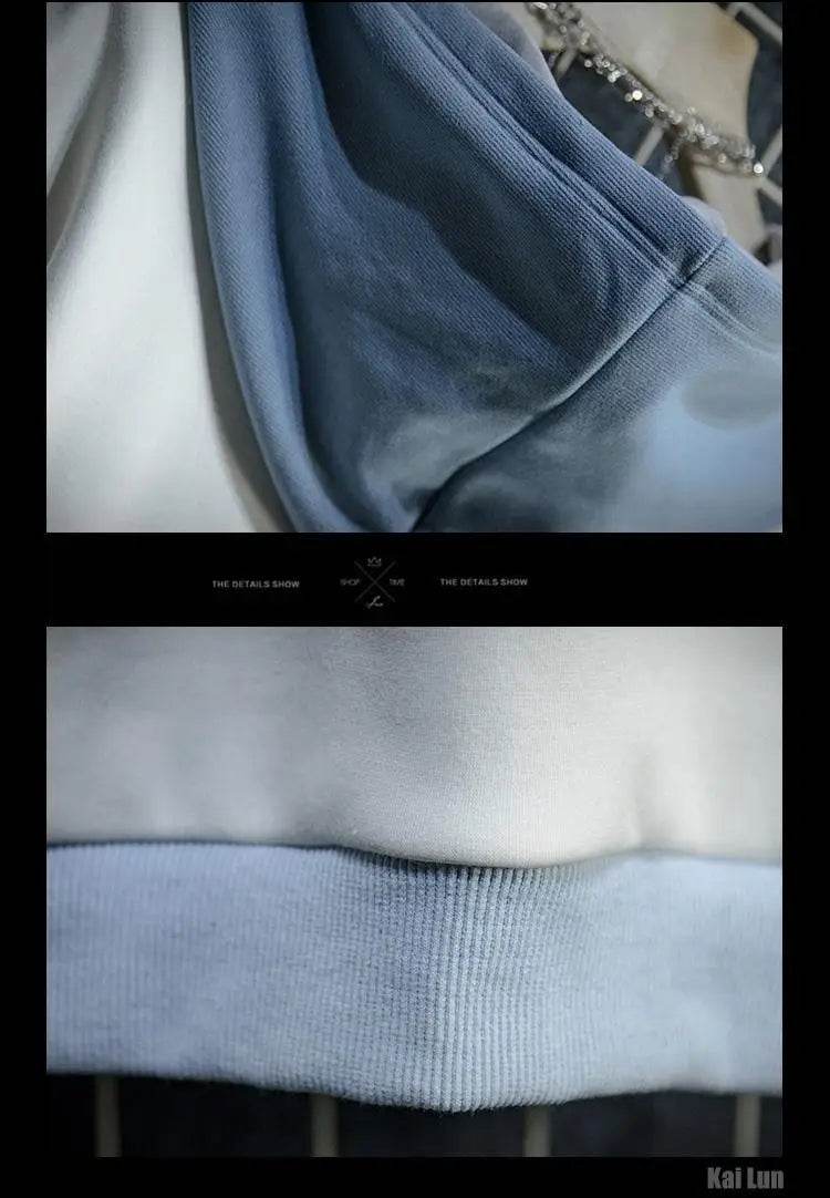 Japanese Style Spring Autumn Men Hoodie Hooded Cute Cat Print Patchwork Teen Hoodies Fashion Anime Harajuku Male Sweatshirt - AIAZ