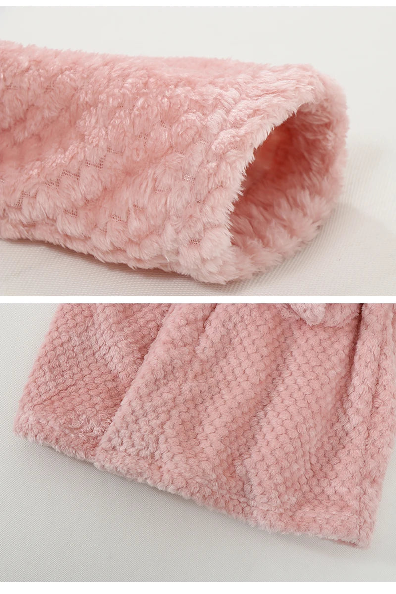 Soft Children Flannel Pajamas Autumn and Winter Pajamas for Girl Warm Kids Bathrobe Boy Sleepwear Family Matching Homewear 4-16Y