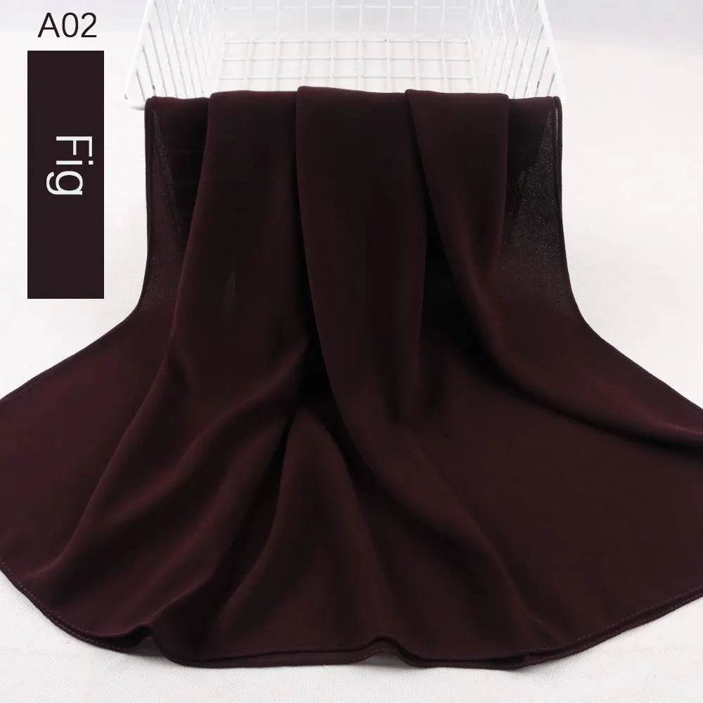 Muslim Women Chiffon Hijab Scarf Chiffon Soft Hijabs Shawl Long Scarves Wrap Headscarves For Muslim Fashion - AIAZ