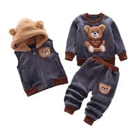 Kids Soft Pajamas Children's Winter Flannel Bathrobe 2023 New Cartoon Cute Sleepwear Boys Girls Autumn Robes Hooded Homewear
