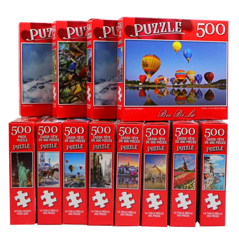 500 Pieces Jigsaw Puzzle Various Landscape Patterns Jigsaw Puzzle Educational Toy for Kids Children 's Games Christmas Gift