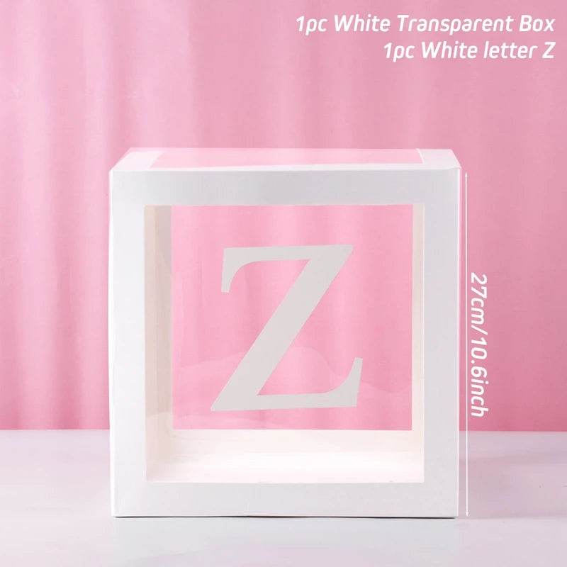 Letter Balloon Box First 1st Birthday Party Decor Kids Girl Boy Baby Shower One 1 Year Old birthday Decor Wedding Party Supplies - AIAZ