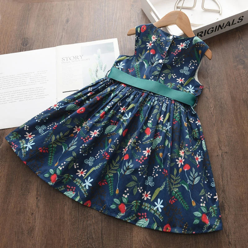 Bear Leader Floral Girls Dress Floral Kids Dresses Girls Princess Dress Children Clothes Girls Dress Casual Wear 3 7Y Vestido