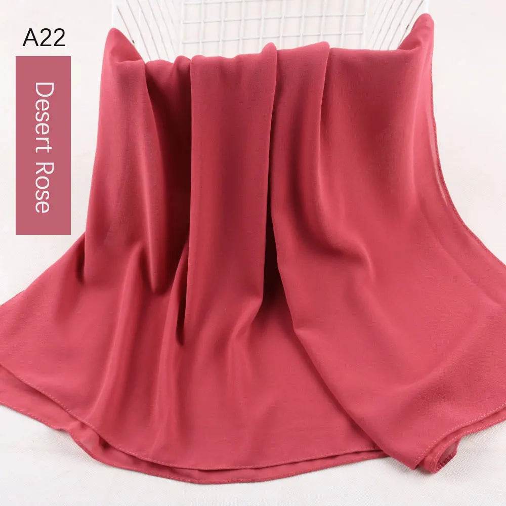 Muslim Women Chiffon Hijab Scarf Chiffon Soft Hijabs Shawl Long Scarves Wrap Headscarves For Muslim Fashion - AIAZ