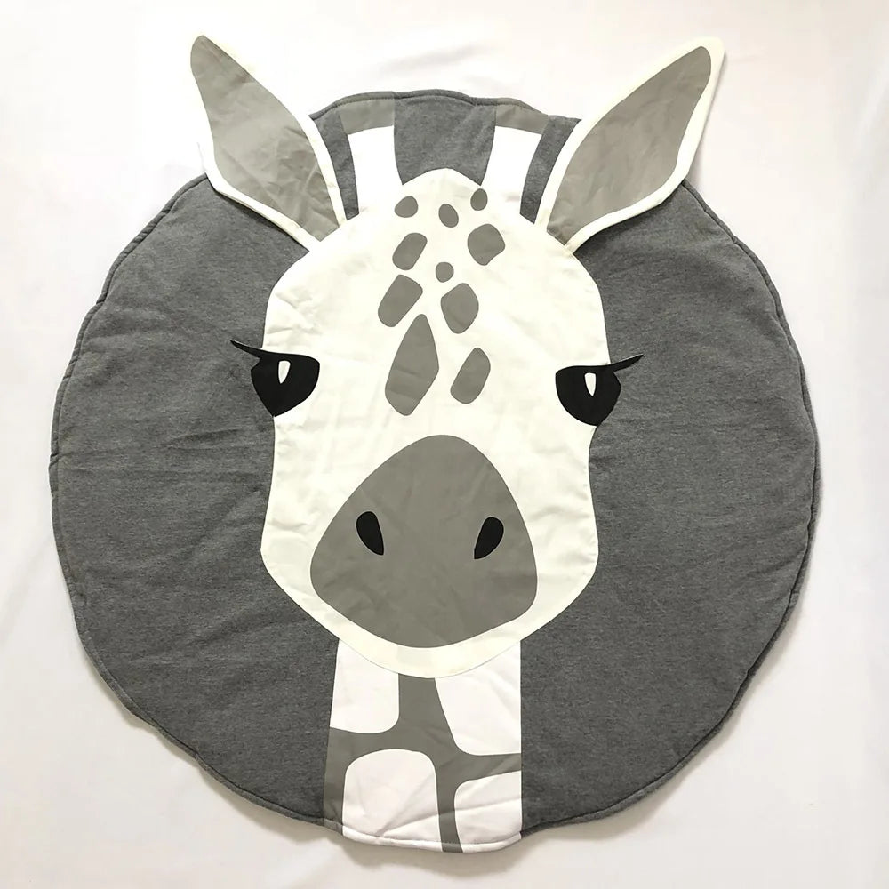 Cartoon Animals Baby Play Mats Pad Toddler Kids Crawling Blanket Round Carpet Rug Toys Mat For Children Room Decor Photo Props