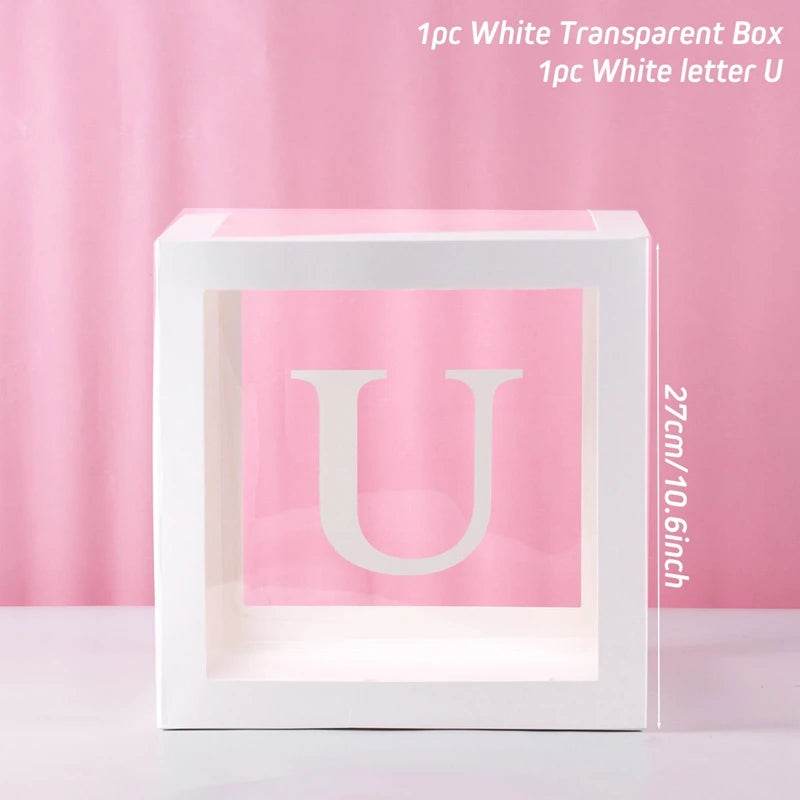 Letter Balloon Box First 1st Birthday Party Decor Kids Girl Boy Baby Shower One 1 Year Old birthday Decor Wedding Party Supplies - AIAZ