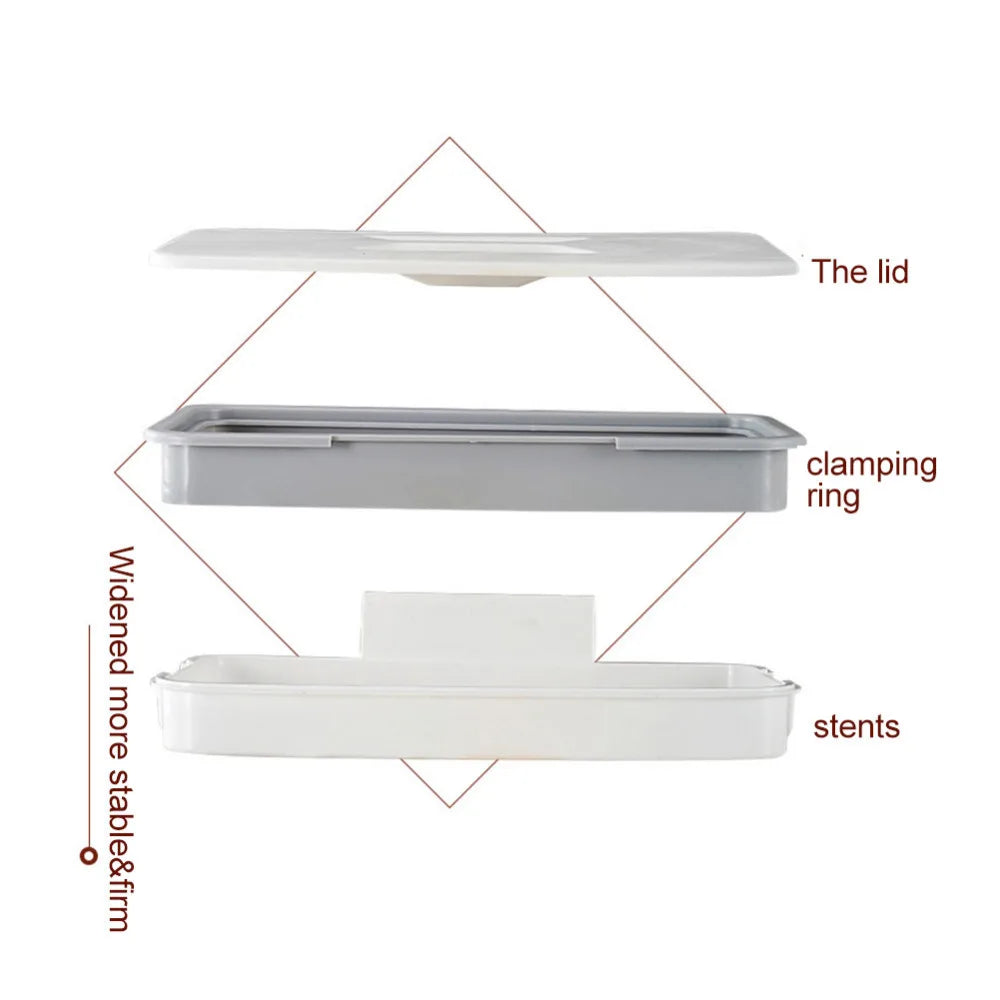 Portable Plastic Garbage Hanging Bag Kitchen Trash Storage Rack Bag Hook Scouring Pad Dry Shelf Holder Kitchen Organzier