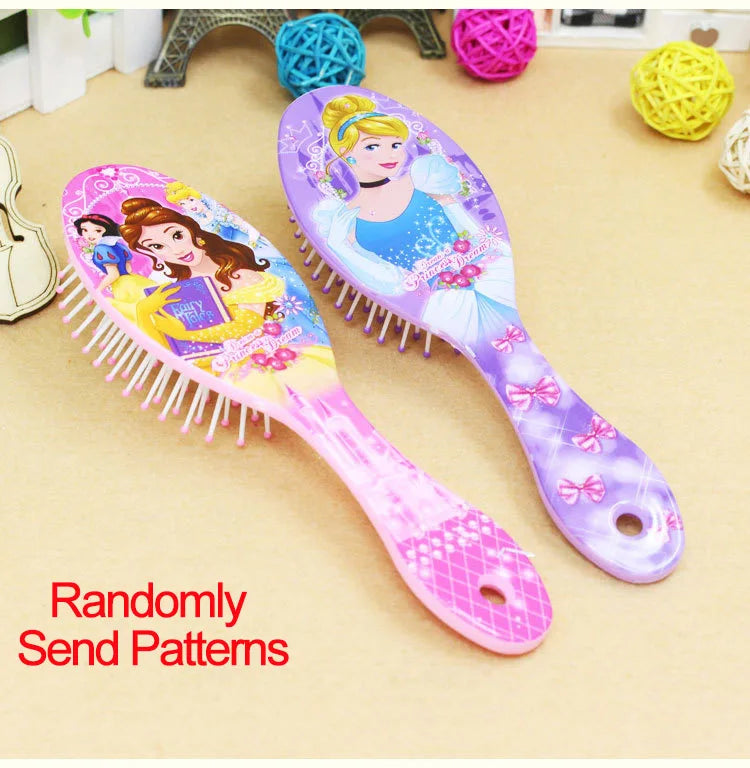 Princess Minnie Frozen Comb Cartoon Cute Beauty fashion toys Curly Hair Brush Combs Anti-static Brush Comb Disney