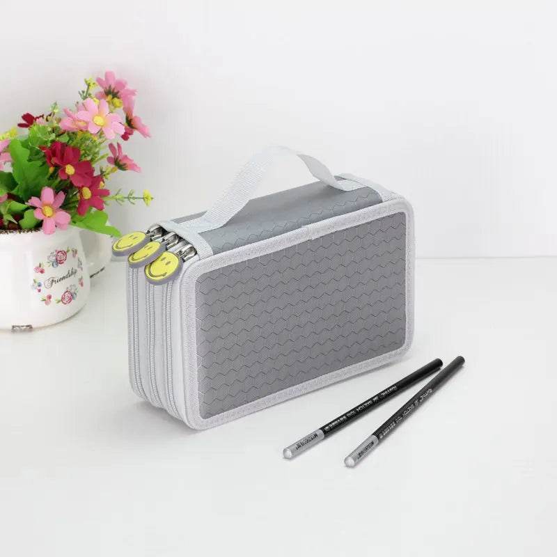 School Pencil Case Supplies Kit 36/48/72 Slot Stationery Pencilcase for Girls Compartment Pen Box Large Cartridge Bag Acsesories - AIAZ