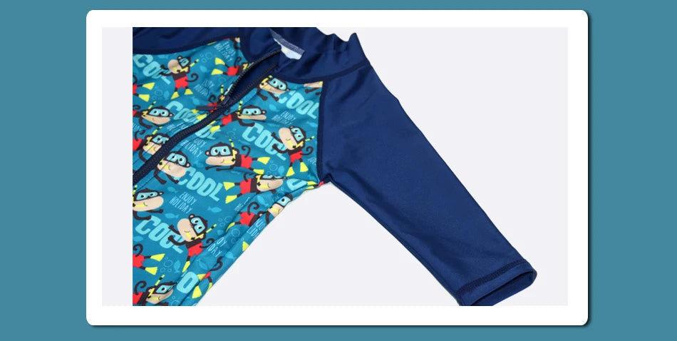 Eezkoala Infant Swimsuit UV 50 Resistant  and Long Sleeve Zipper Baby Swimwear Rash Vest for Toddler  Swimming Suit for  Kids