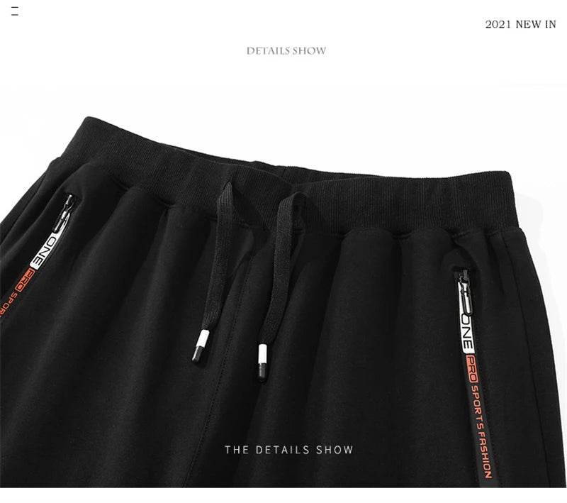 2025 Autumn Men's Sport Pants Casual Knitted Trousers With Zipper Pockets Solid Color Jogger pants Male pantalon chandal hombre - AIAZ