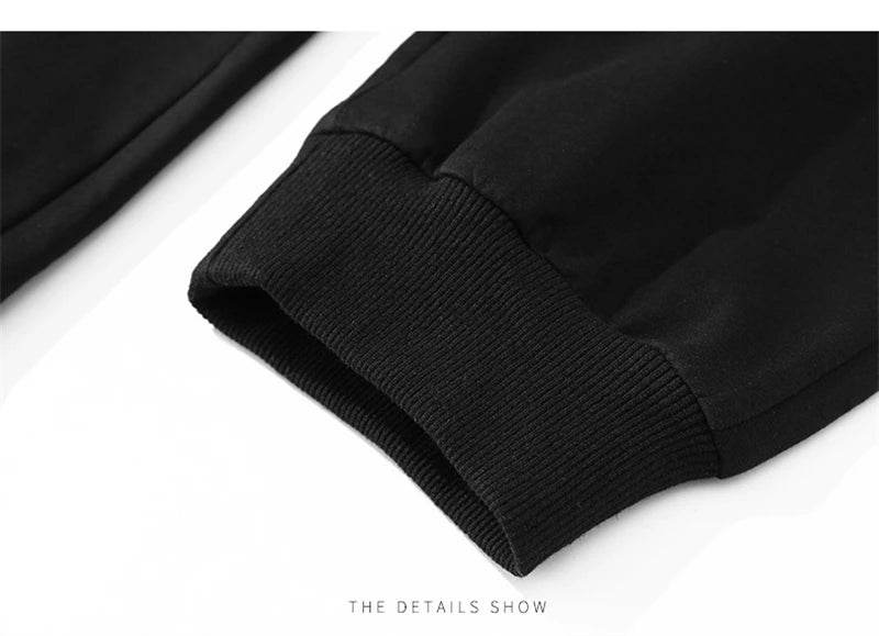 2025 Autumn Men's Sport Pants Casual Knitted Trousers With Zipper Pockets Solid Color Jogger pants Male pantalon chandal hombre - AIAZ