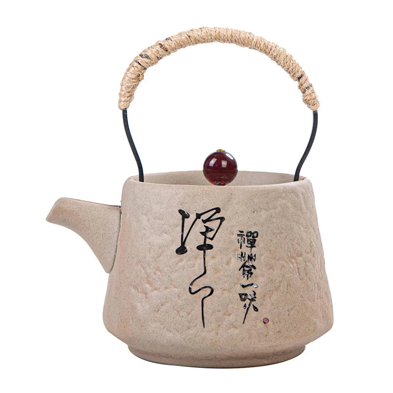 400ml Retro Japanese Kungfu Teapot Ceramic Tea Set Yixing Teapot Clay Puer Tea Pot and Cup Set Teeware Teware Water Kettle Pots