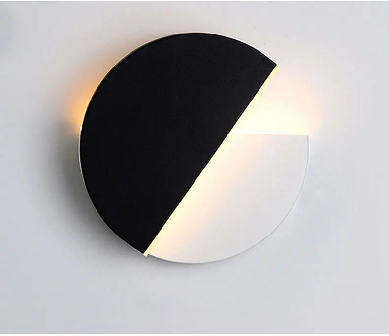 LED Wall Lamp 360 Degree Rotation Adjustable Bedside Lights White Black Creative Wall Light  Modern Bedroom Loft Aisle Lamps