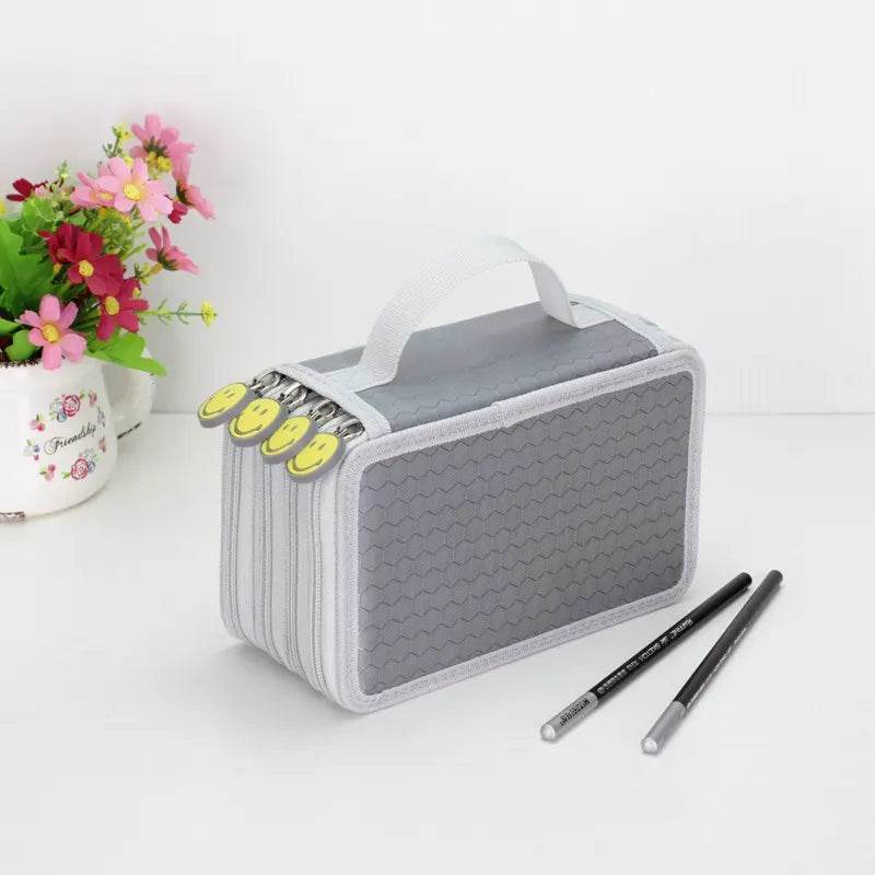 School Pencil Case Supplies Kit 36/48/72 Slot Stationery Pencilcase for Girls Compartment Pen Box Large Cartridge Bag Acsesories - AIAZ