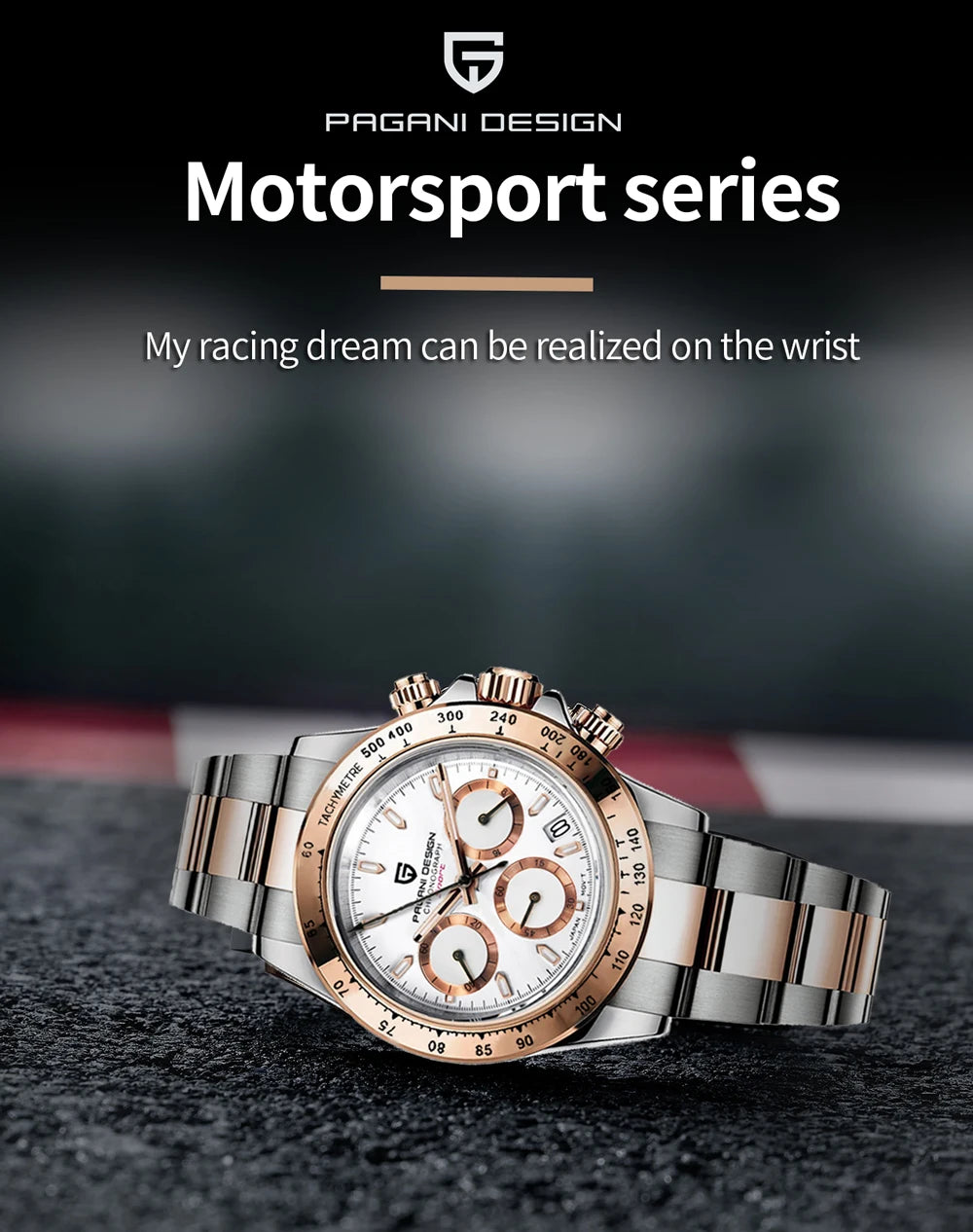 PAGANI DESIGN 2025 New Black Mens Watches Brand Luxury Quartz Watch For Men Chronograph Sports Waterproof Luminous Reloj Hombre