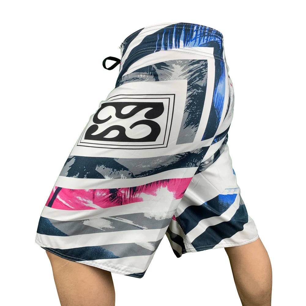 2024 New Printed Men's Swimming Shorts Surfing Beach Pants Running Shorts Bermuda Plate Pants Casual Fitness Pants Swimwear